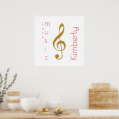 liefdesmuziek, gouden driehoekige geit met naam poster (Keuken)