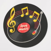 Liefdesmuziek: Vinyl Vibes Labels (Design 2)