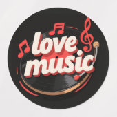 Liefdesmuziek: Vinyl Vibes Labels (Design 1)