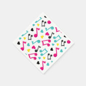 liefdesmuzieknoten en tween party paper napkins servet (Hoek)