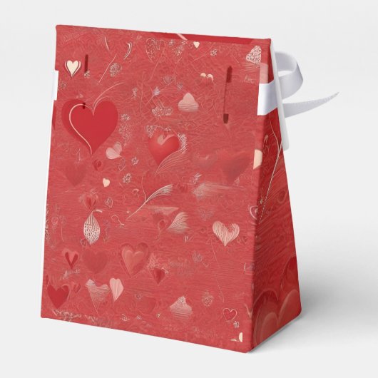 Liefdesnest: Valentijnsdag Tentdoos Bedankdoosjes (Achterkant)