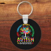 Liefdesondersteuning Accepteer Begrijp Autisme Bew Sleutelhanger (Voorkant)