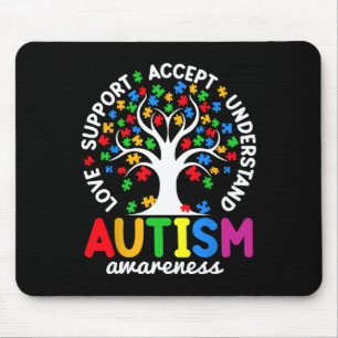 Liefdesondersteuning Accepteer Puzzle Tree Autisme Muismat