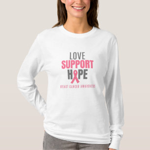liefdesondersteuning hoop borstkanker Lange hoes T-shirt