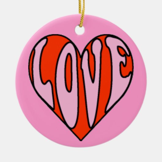 Liefdesornament Keramisch Ornament (Voorkant)