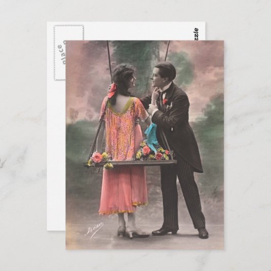  liefdespaar briefkaart (Voorkant / Achterkant)