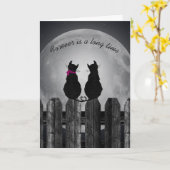 liefdespaar katten in het maanlicht kaart (Gele Bloem)