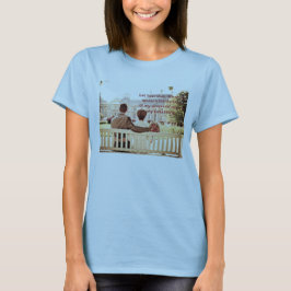 Liefdespaar Lichtblauwe kleur T-shirt voor Dames