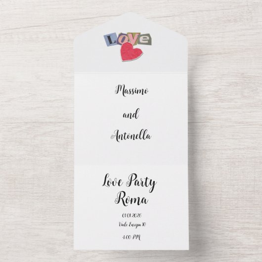 LIEFDESPARTY ALL IN ONE UITNODIGING (Binnen)