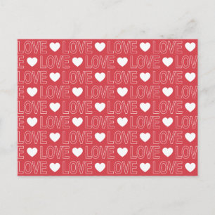 Liefdespatroon Ansichtkaart - Witte Omlijning Briefkaart