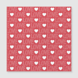 Liefdespatroon Magnetische Kaart - Witte Omlijning