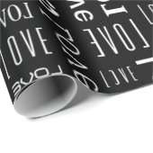 Liefdespatroon met witte letters cadeaupapier (Rol Hoek)