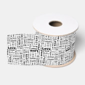 Liefdespatroon met zwarte letters grosgrain lint (Spoel)