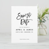 Liefdespenseeltypografie Save The Date (Staand voorkant)