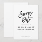 Liefdespenseeltypografie Save The Date (Voorkant / Achterkant)