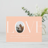 Liefdesperzikfoto Save The Date (Staand voorkant)