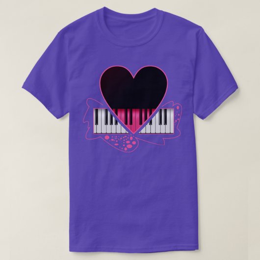 Liefdespianist T-shirt (Design voorkant)