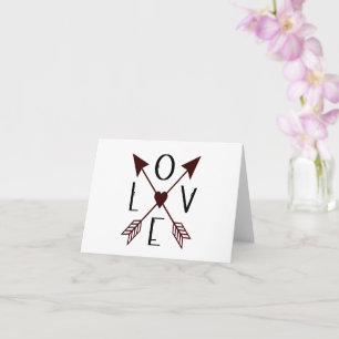 Liefdespijlen verjaardags- of Valentijnskaart Kaart