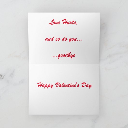 liefdespijn feestdagen kaart (Binnen)