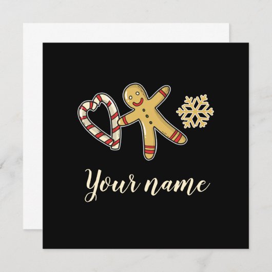 Liefdesplattegrond kaart van de peperkoekman (Voorkant / Achterkant)