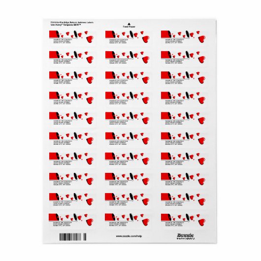 liefdespoot etiket (Full Sheet)