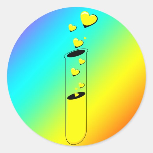 liefdespoot ronde sticker (Voorkant)