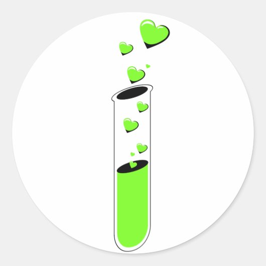 liefdespoot ronde sticker (Voorkant)