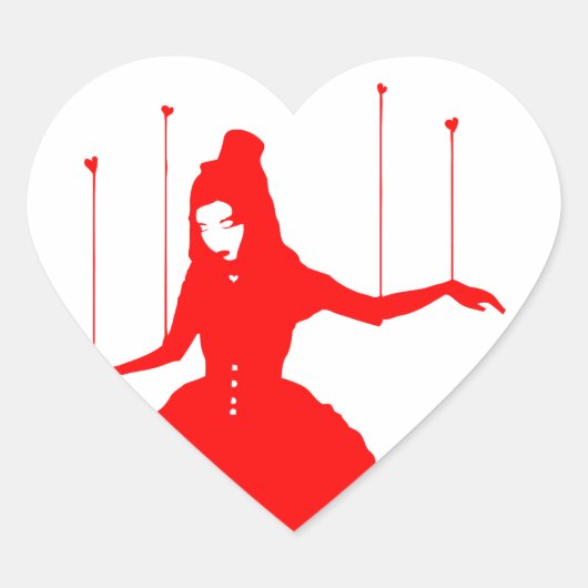 liefdespop hart sticker (Voorkant)