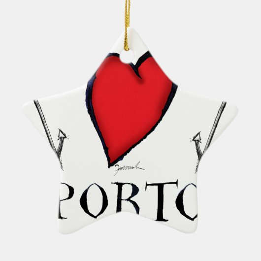 liefdesporto keramisch ornament (Voorkant)