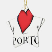 liefdesporto keramisch ornament (Links)