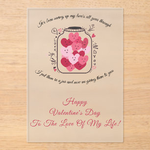 Liefdespot Valentijnsdag Acryl Uitnodigingen
