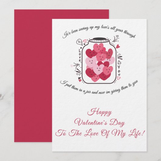 Liefdespot Valentijnsdag Kaart (Voorkant / Achterkant)
