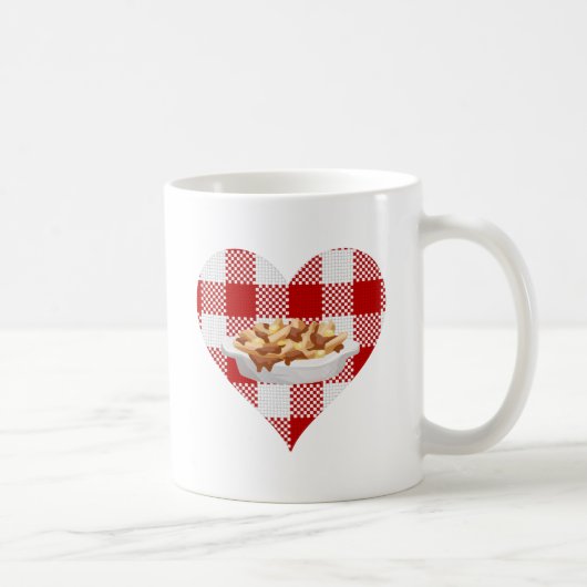 liefdespoutine koffiemok (Rechts)
