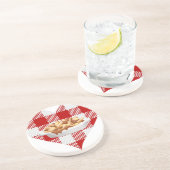 liefdespoutine zandsteen onderzetter (Zijkant)