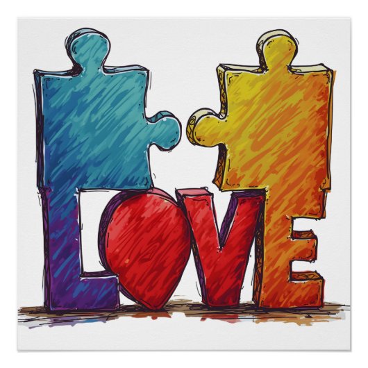 liefdespuzzel perfect poster (Voorkant)