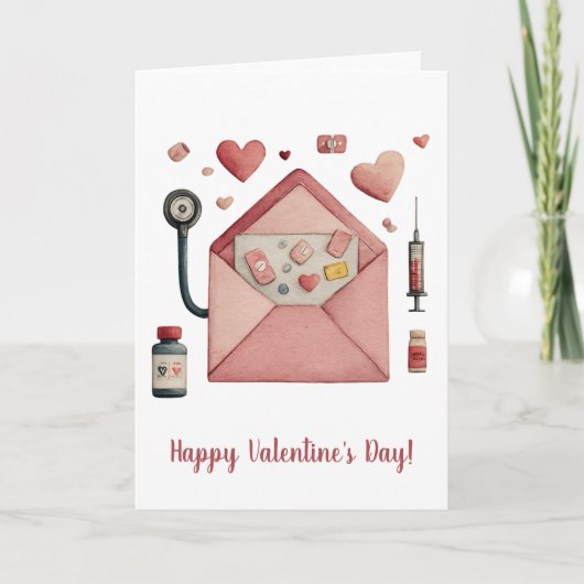Liefdesrecept Valentijnsdesign Briefkaart (Voorkant)