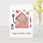 Liefdesrecept Valentijnsdesign Briefkaart (Gele Bloem)