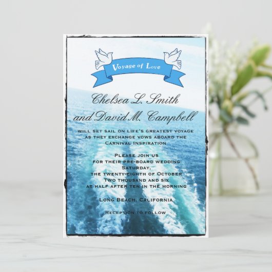 Liefdesreis|Huwelijk op cruiseschip/bestemming huw Kaart (Staand voorkant)