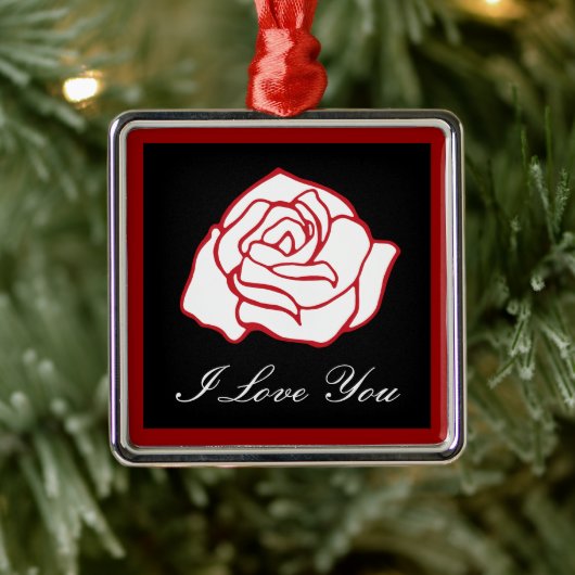 Liefdesroosornament  metalen ornament (Boom)