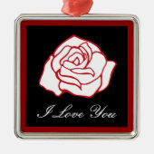 Liefdesroosornament  metalen ornament (Voorkant)