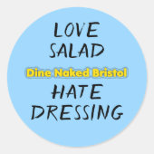 "Liefdessalade Hate Dressing" stickers (Voorkant)