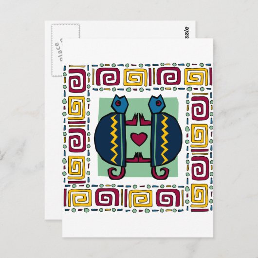 liefdesschildpad briefkaart (Voorkant / Achterkant)