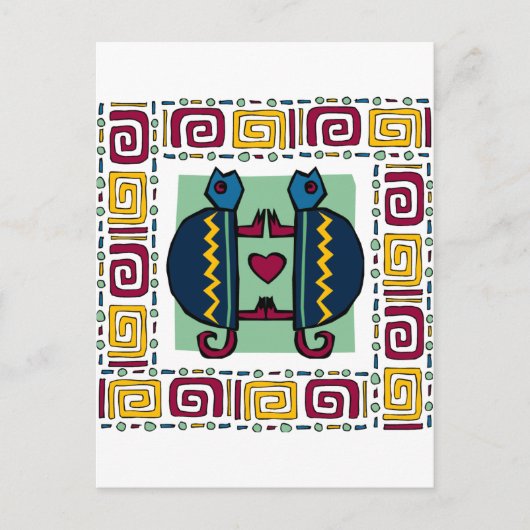 liefdesschildpad briefkaart (Voorkant)