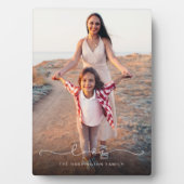 Liefdesschrift Typografie Overlay Familie Foto Her Fotoplaat (voorkant)