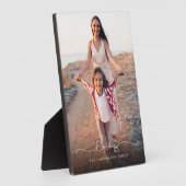 Liefdesschrift Typografie Overlay Familie Foto Her Fotoplaat (Zijkant)