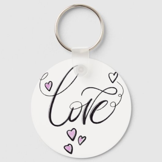 Liefdesscript Cirkel Sleutelhanger | Elegante Mini (Voorkant)
