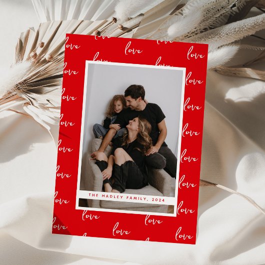 Liefdesscript Foto Valentijnskaarten Feestdagenkaart