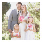 Liefdesscript met aangepaste namen en trouwfoto's kubus (Voorkant)