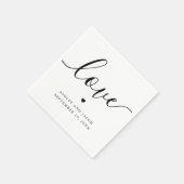 Liefdesscript | Minimalistische Elegante Romantisc Servet (Hoek)