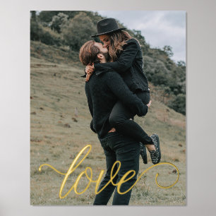 Liefdesscript Paar Folie Afdrukken